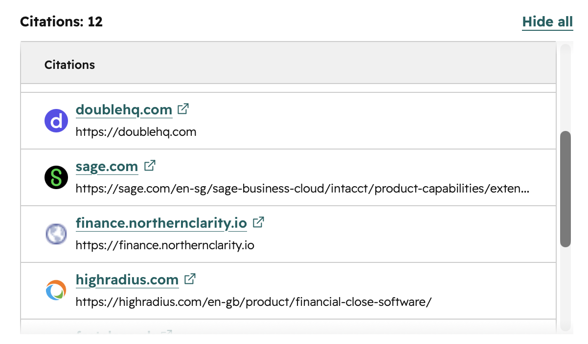 ChatGPT citation list referencing finance.northernclarity.io