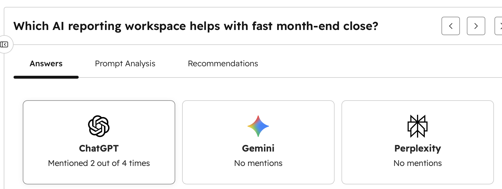 AI Search benchmark results from HubSpot AI Search Grader